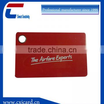 Shenzhen Factory plastic silk printing luggage tag for airplane