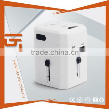 Shanghai GENJOY Alibaba Export electronic adapter plug with usb switch travel adapter