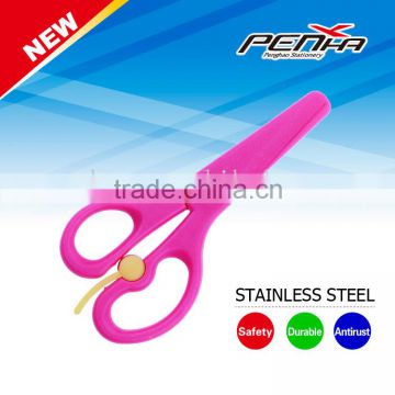 High Quality beautiful Safety plastic handle craft kids scissors,wholesale low prices school scissors