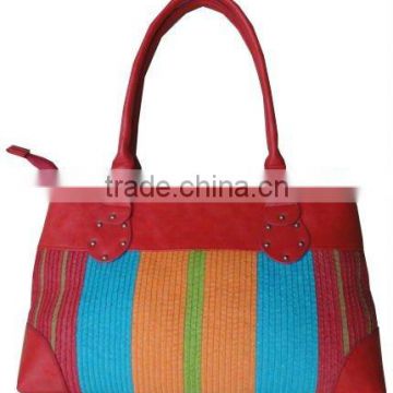 2012 Hot Selling Elegant Straw And PU Handbag