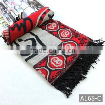 A168 Polyster long hot selling fc woven scarf