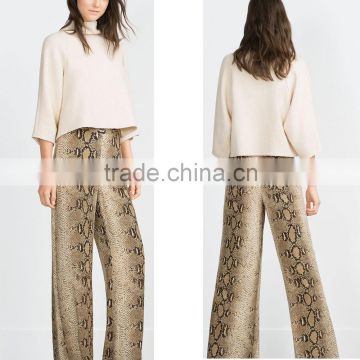 Printed Wide Leg Palazzo Pants/ Trousers For Woman LV1080