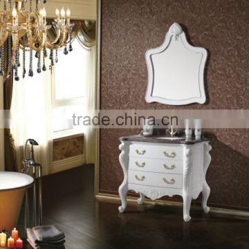 White Fashion European Style Classical Bathroom Cabinet