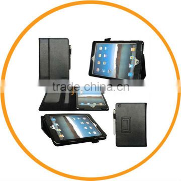 for iPad Mini Smart Case PU Leather Fold with Stylus Holder Hand Strap Black from Dailyetech