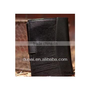 Top grade leather black possport set