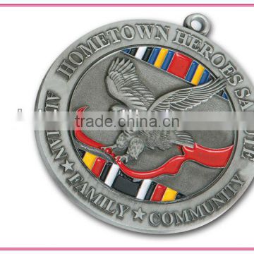custom soft enamel metal eagle medals