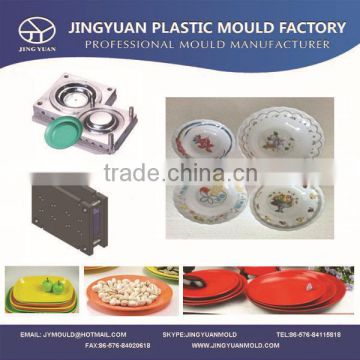 Zhejiang OEM high quality plastic kitchen appliance mould manufacturer,injection round service tray plate mould supplier
