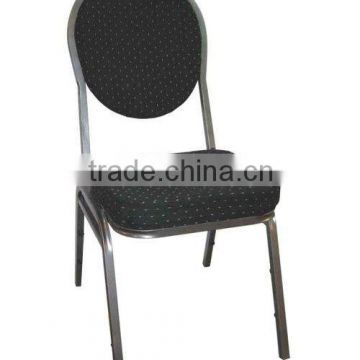 Black comfortable steel hotel banquet chair