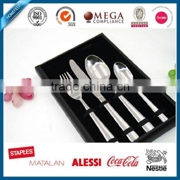Stainless steel cutlery set in machine polish