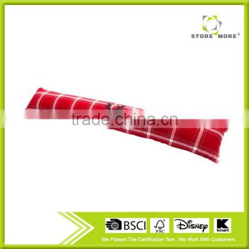 Store More Simple Design Polyester and Cotton Red Strip Door Stop