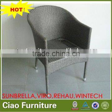aluminum frame outdoor stackbale arm chair