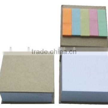 Recycled mini paper covered colorful sticky memo pad