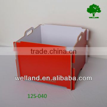 Large wooden storage boxes