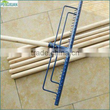 well treated and sanded rake handle