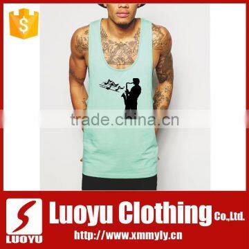 100% cotton loose style tank top custom printed logo