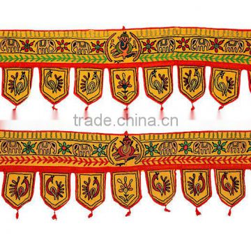 Ethnic Embroidery Cotton Door Hanging Toran Bandhanwar