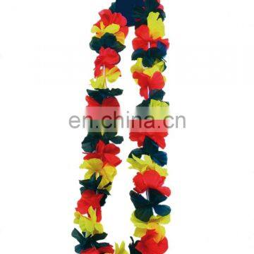 Artificial Hawaiian Flower Lei with German Flag Design