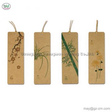 OEM  Eco-friendly Yellow Kraft Paper Bookmarks With Scent