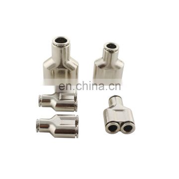 YTPY All copper nickel plating push in fitting