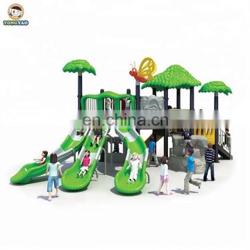 Guangzhou manufacturer kids outdoor plastic playground playhouse slide