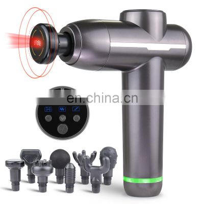 2020 Fancy Design Brushless Massager Low Sound Vibration Muscle Massage Gun with heating head