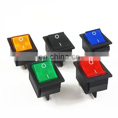 KCD4 Latching Rocker Switch Power Switch 4 Pins with Light 16A 250VAC 20A 125VAC Plastic Switch