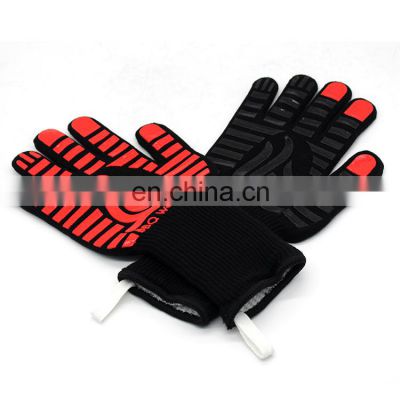Cheap Silicone Heat Resistant Double Oven Mitts Gloves for Kitchen Cooking BBQ Baking