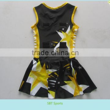 custom new style sublimated netball dress with underwear for woman
