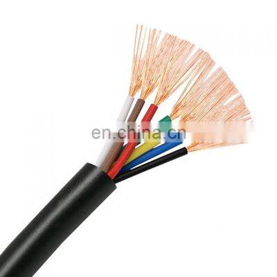 Factory Price 7 Cores 0.5Mm Black Pvc Jacket 16Awg 100Ft Home Lighting Cable