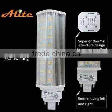 Alite ballast compatible and horizontal configuration G24 4 pins led Plug