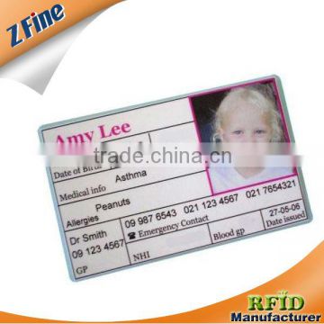CR80 Offset Printing Plastic Photo ID Cards/photo id card for busniess