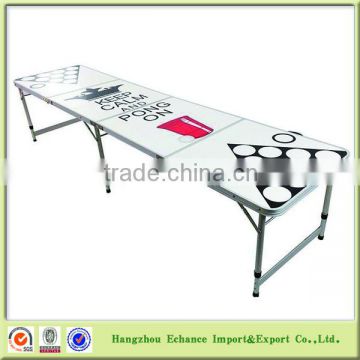 cheap MDF wood top and aluminum legs Folding beer pong table for beer pong game-FN4310