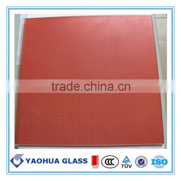 8mm red dot silk screen printed glass