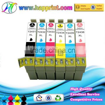 2014 Hot Sale High Quality Compatible Printer Ink Cartridge for Epson T2431 T2432 T2433 T2434 T2435 T2436