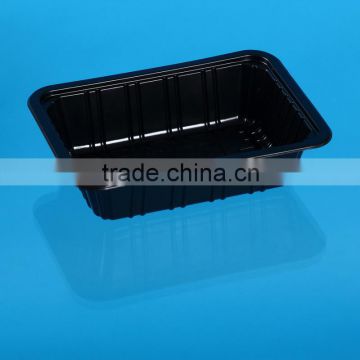 New Products Black Disposable Plastic meat, fish packing tray