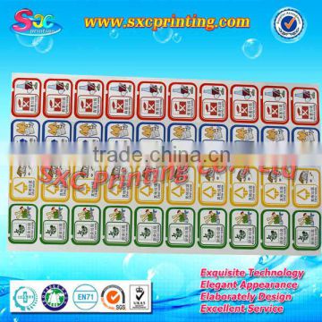 permanent adhesive waterproof labels for glass, Waterproof Adhesive label