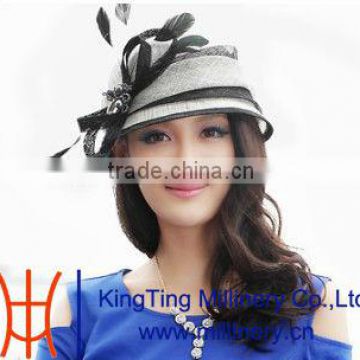 China Wholesales Fashion Ladies Fancy Sinamay Hats for 2013 Summer