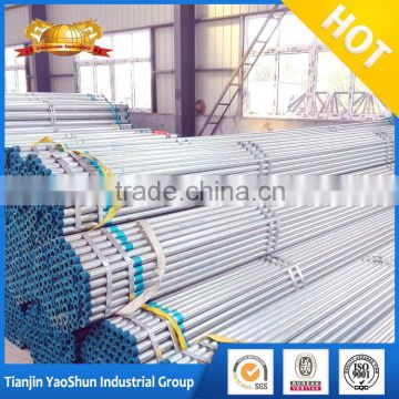 Hot galvanized steel tubes q345 construction material
