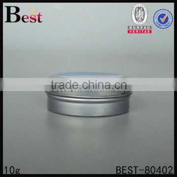 10 / 80g gel face care aluminium jar, gel aluminium jar, plain aluminum jars