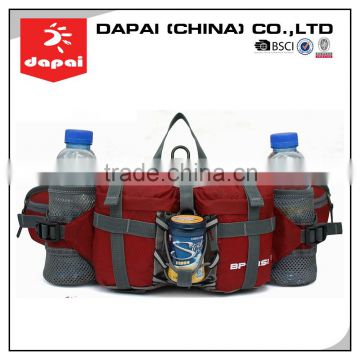 Quanzhou dapai 2015 waist customize fanny pack with water bottle holder wholesale running waist bag