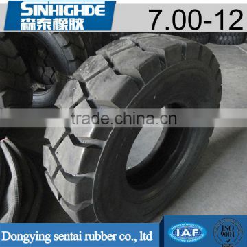 Wear-resistance type pattern depth 13.5mm Penumatic 7.00-12 Solid Forklift Tire