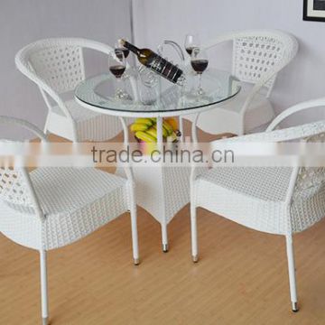 ZT-1253CT Aluminum white wicker garden furniture