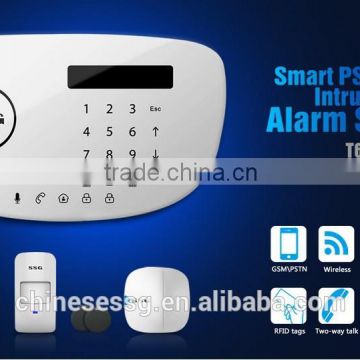 New Intelligent 12V Output GSM wireless home burglar alarm system