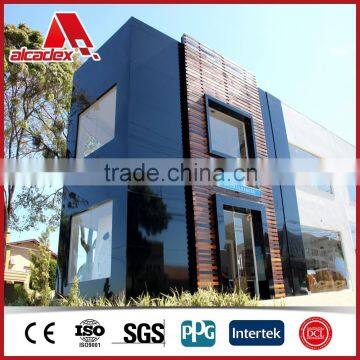 gold overlapping circles with black mirror acp,mirror acp aluminium composite panel