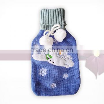 christmas knitted cover with hot water bag