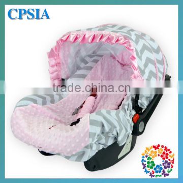 2015 Fancy Car Seat Cover Grey Chevron Baby Car Seat Cover Fit Most Infant Car Seat