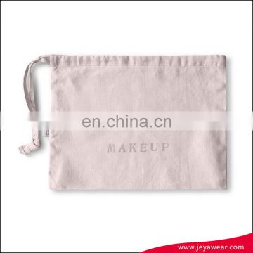 travel accessory soft washed rawstring linen makeup bag