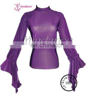 2015 New Fashion Purple Crop Top Wholesale T-81