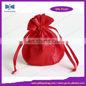 Upscale custom pink gourd satin bag for gift