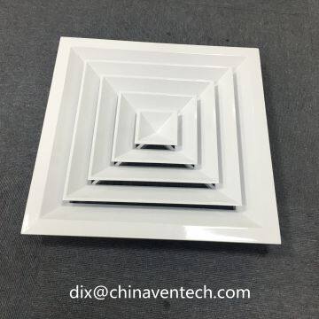 Cambodia used aluminum back X structure square 4 way ceiling diffuser